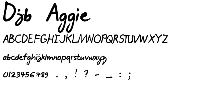 DJB AGGIE font